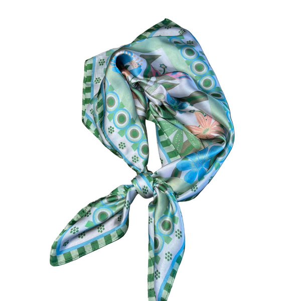 Assorted Flower Print Square Bandana Scarf