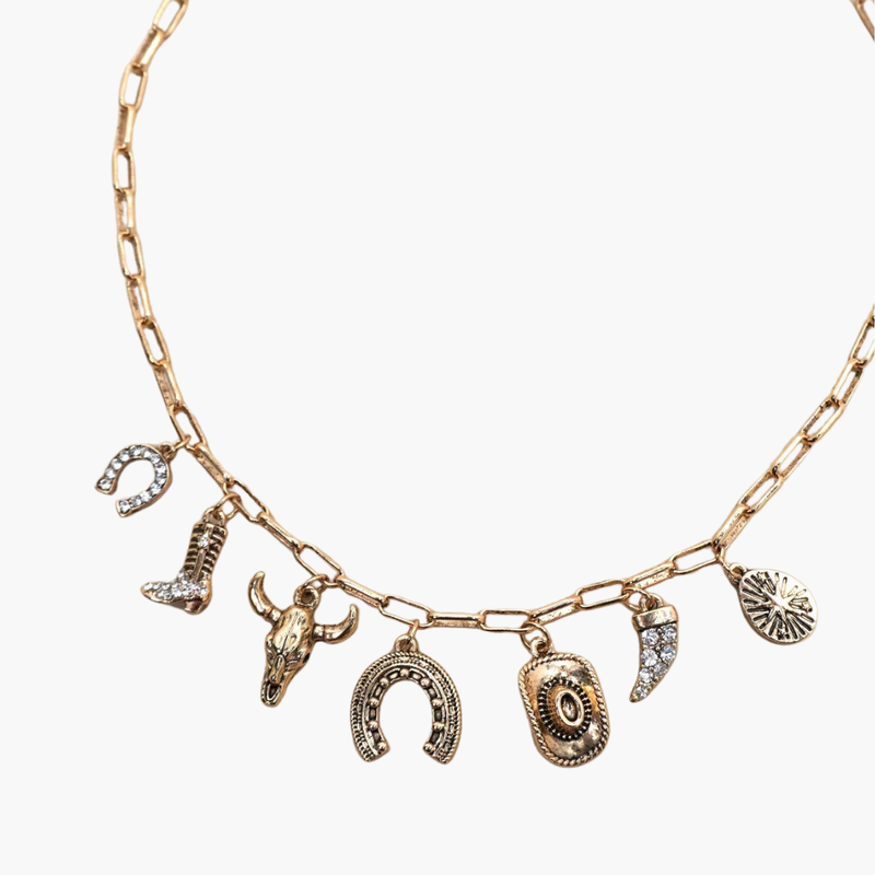 Western Charm Gold Plated Necklace