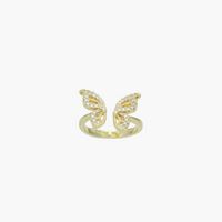 Clear Micro Pave Butterfly Wrap Ring