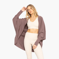 Deep Taupe Elevated Cocoon Style Cardigan
