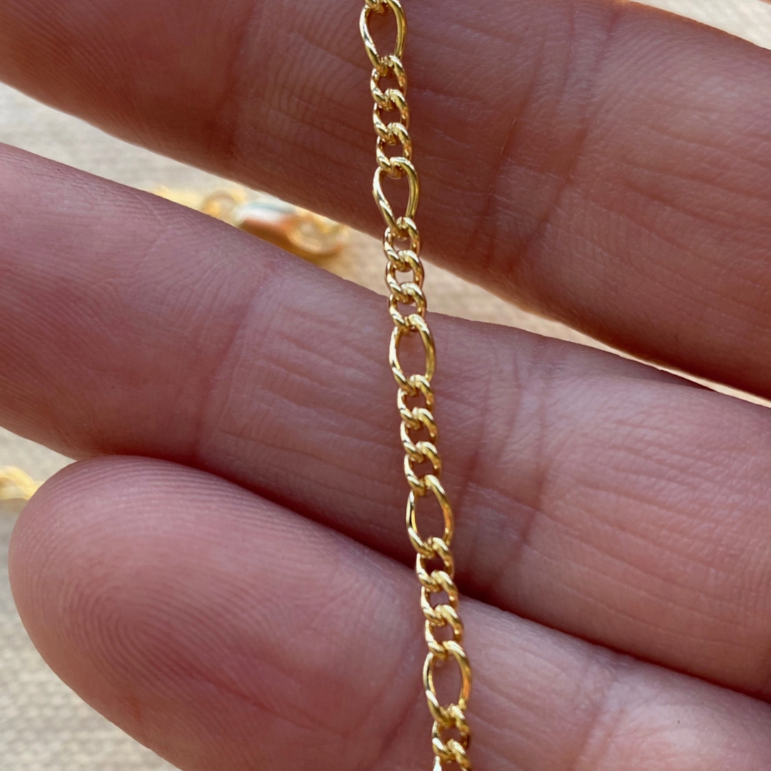 18K Gold Filled Figaro Anklet