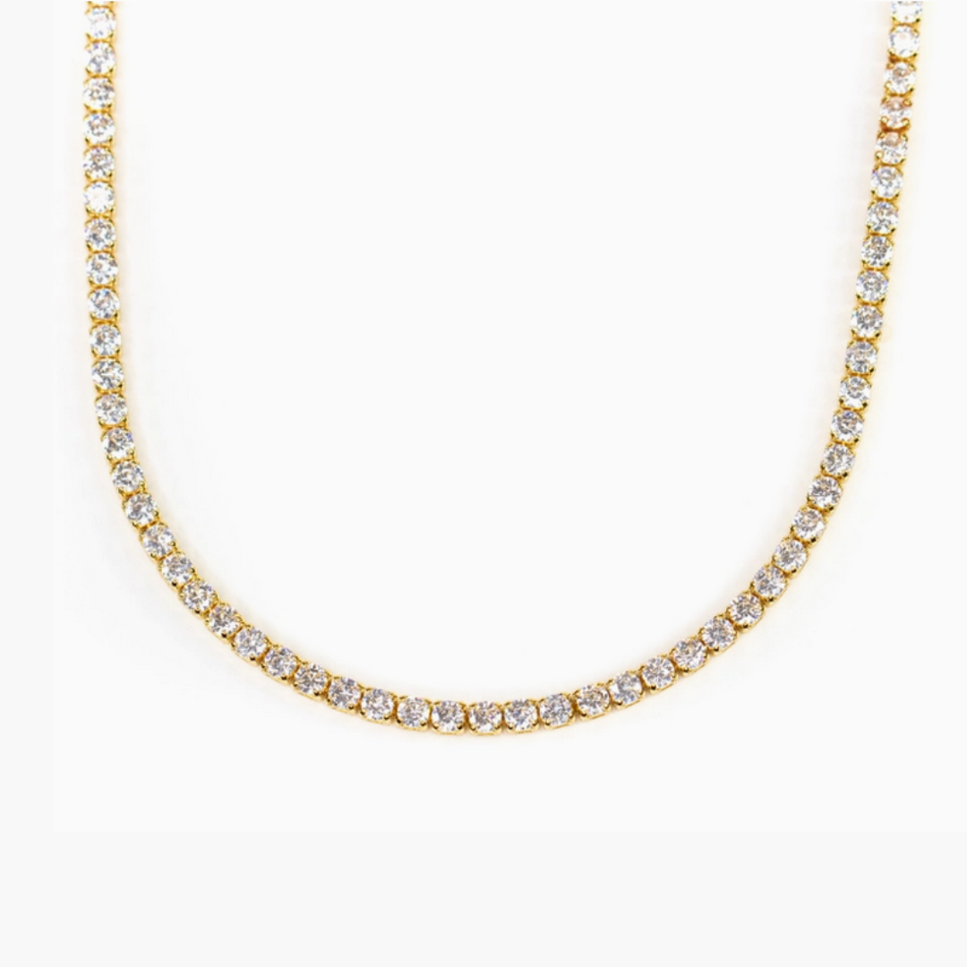 18K Gold Filled Tennis Necklace