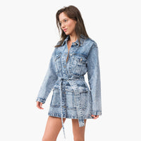 Acid Washed Denim Dress