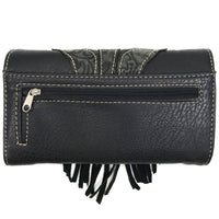 Lace Fringe Trifold Crossbody Wallet