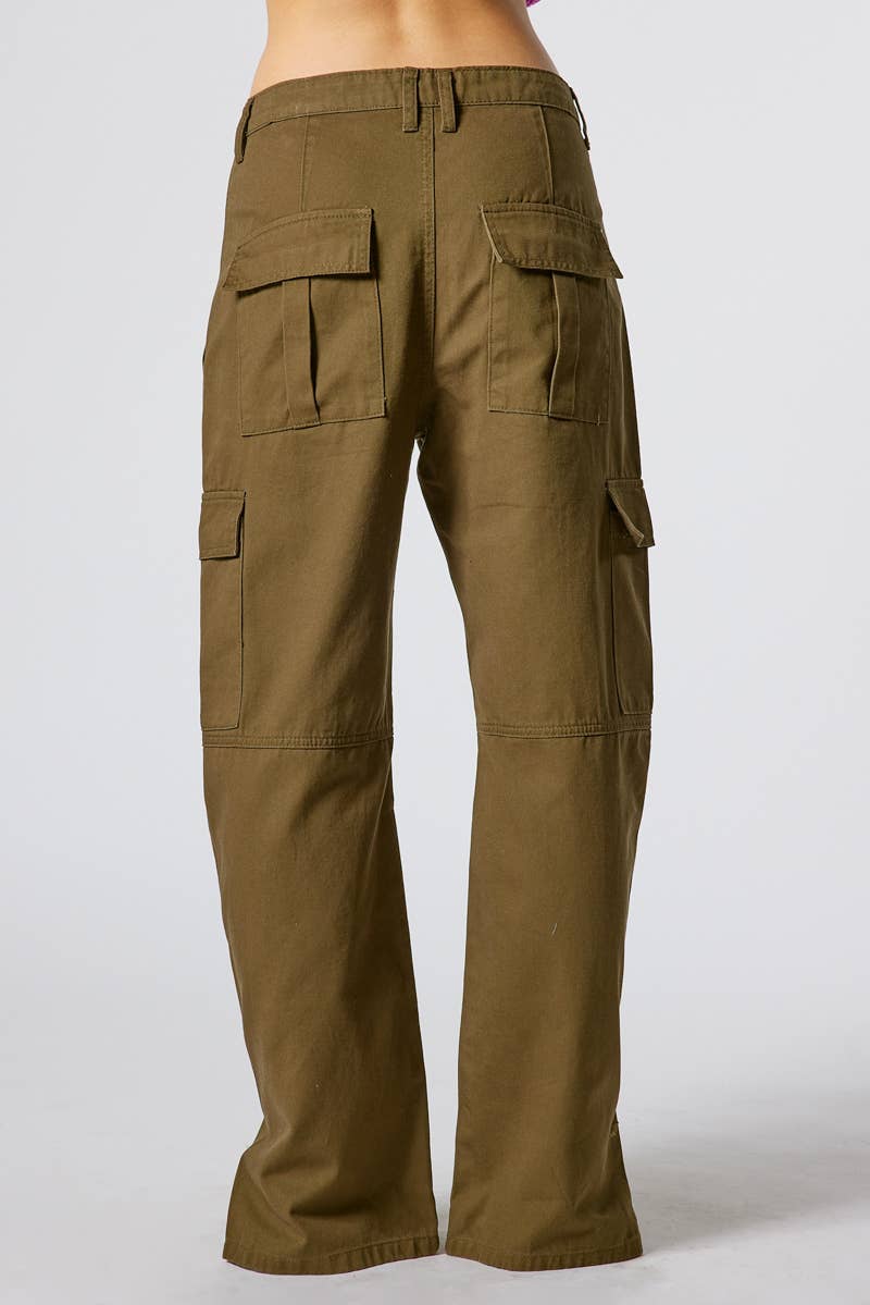 Olive Cargo Jeans