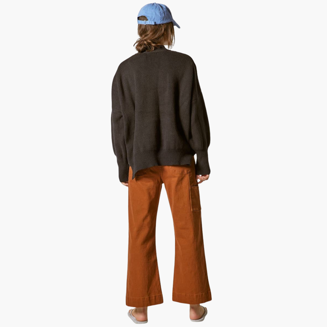 Black Oversized Long Sleeve Sweater