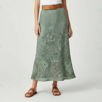 Crochet Flower Maxi Skirt