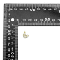 Puffy Pavé Heart Charm