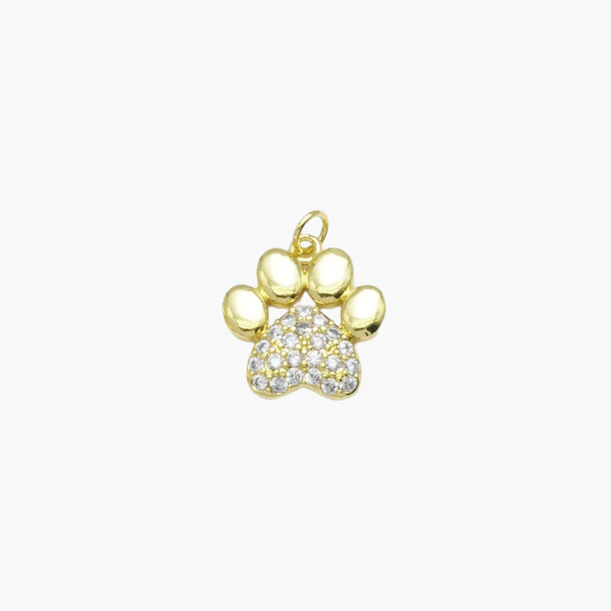 Pavé Studded Paw Print Charm