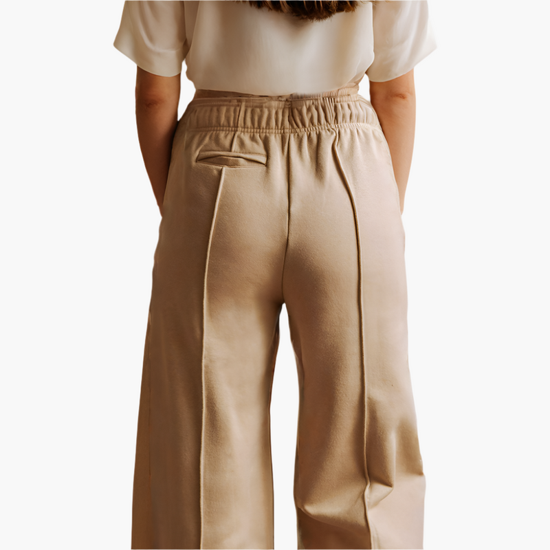 Camel Drawstring Wide Leg Lounge Pants