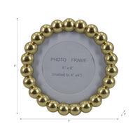 Gold Glass Beaded Picture Frame - 6x6 in.