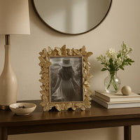 Gold Polyresin Butterfly Picture Frame - 5x7 in.