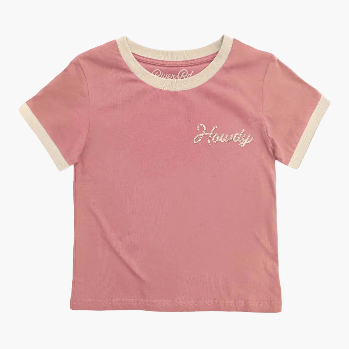Howdy Vintage Ringer (Youth) | Pink