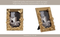 Gold Resin Boho Picture Frame - 4x6 in.