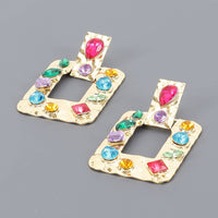 Multi Colored Rhinestone Party Earring