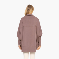 Deep Taupe Elevated Cocoon Style Cardigan