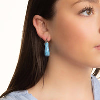 Turquoise Chunky Hoop Earrings