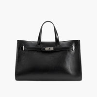 Melie Bianco Sutton Black Vegan Leather Tote Bag