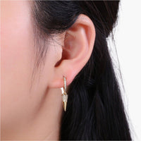 Spike Huggie Hoop Earrings