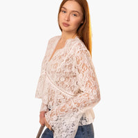 Lace Bell Sleeve Blouse