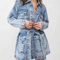 Acid Washed Denim Dress