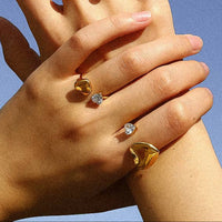 Dream 18K Non-Tarnish Heart CZ Ring