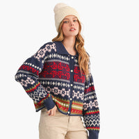 Navy Fair Isle Sweater Cardigan