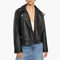 Vegan Leather Moto Jacket