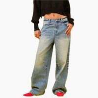 Faded Wide Leg Jeans