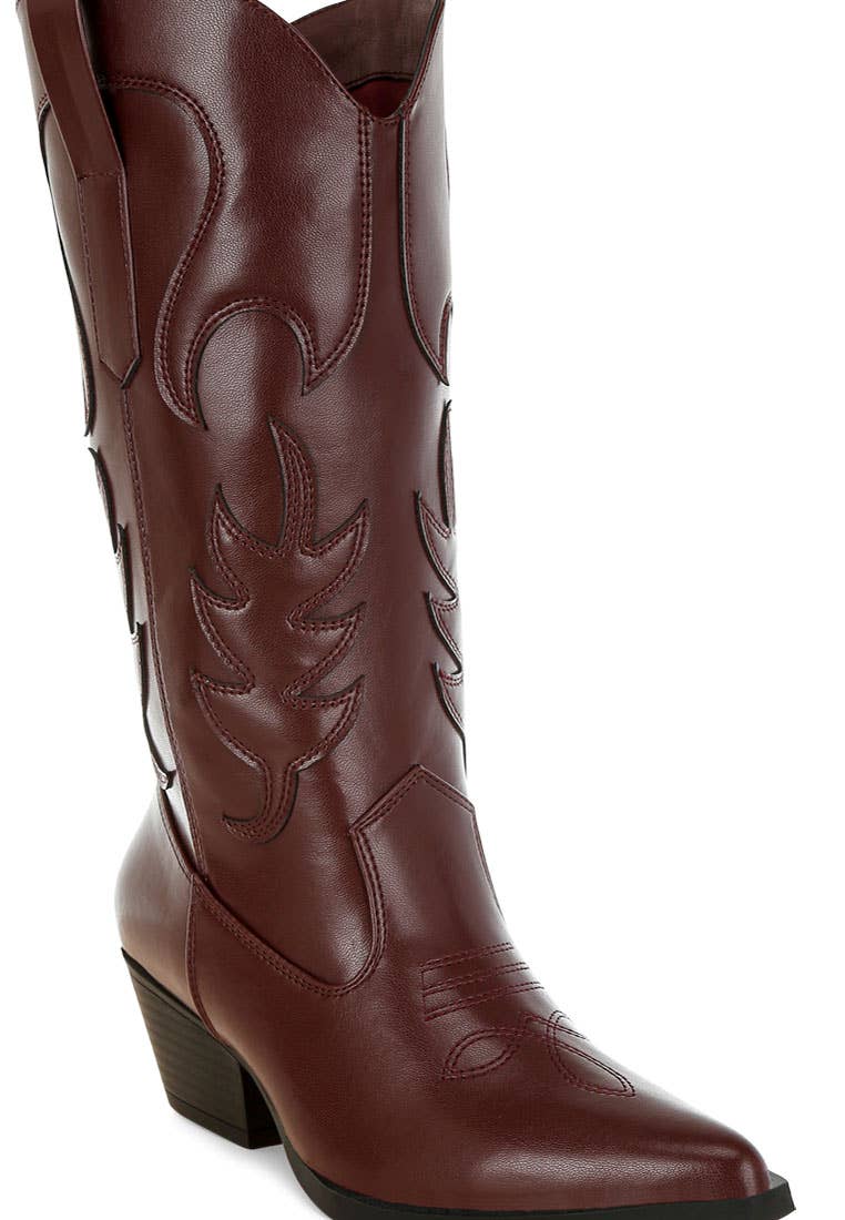 Embroidered Pony Boot