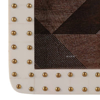 Ivory/Gold Resin Brass Dot Picture Frame - 4x6 in.