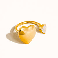 Dream 18K Non-Tarnish Heart CZ Ring