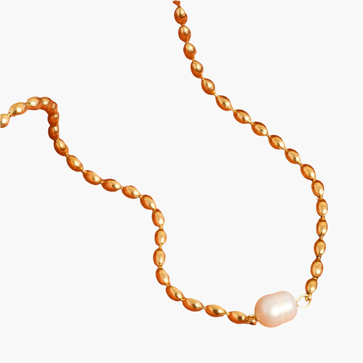 Vigne 18K Gold Pearl Ball Chain Necklace