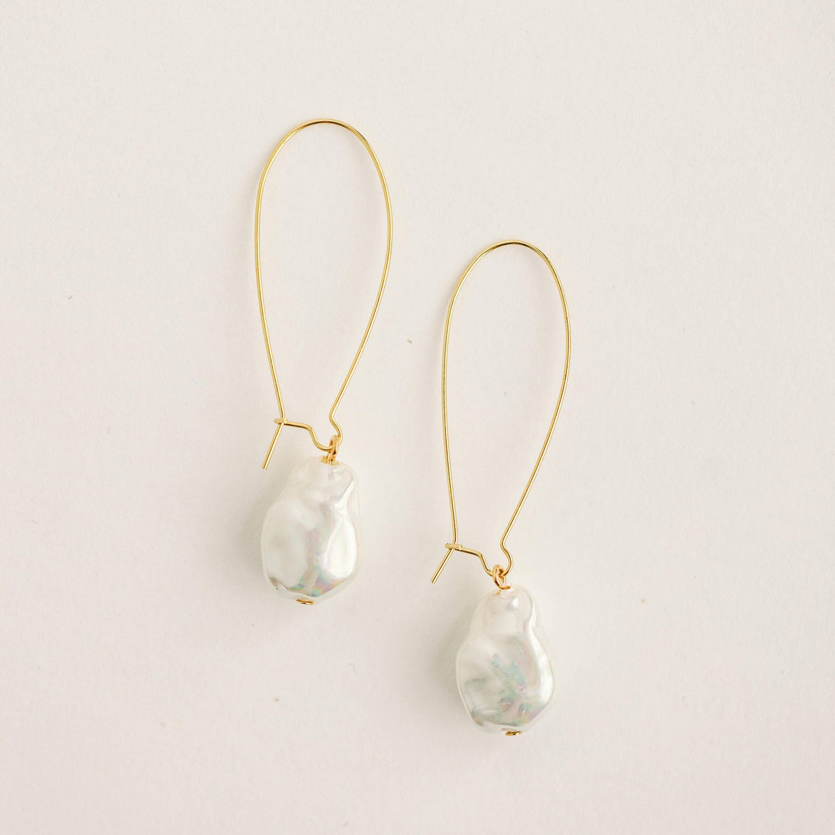 Natural Pearl Minimalist Threader Earrings