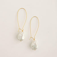 Natural Pearl Minimalist Threader Earrings