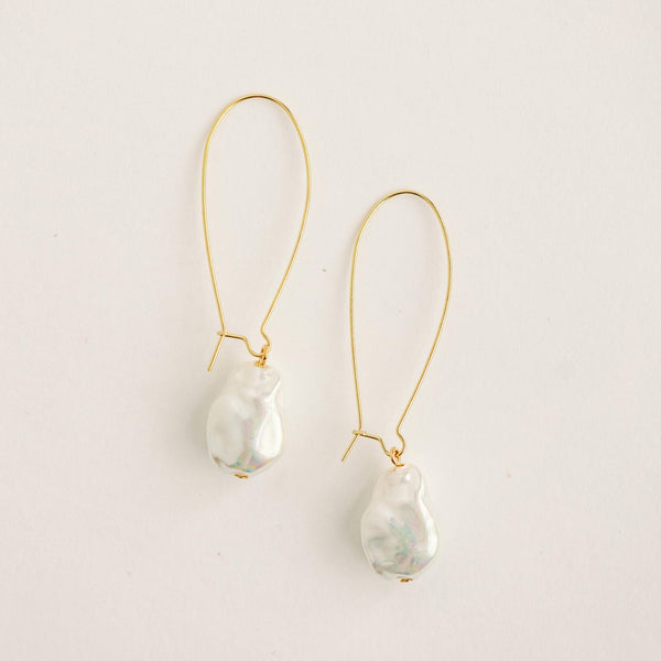 Natural Pearl Minimalist Threader Earrings
