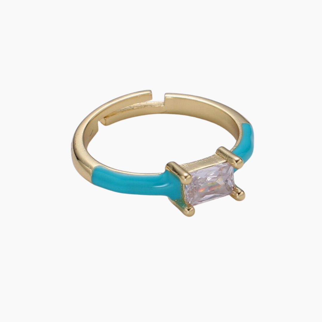 Enamel Cocktail Ring