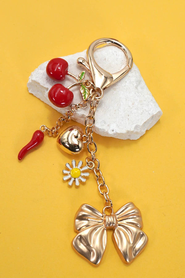 Red Cherry & Chili Pepper Bag Charm