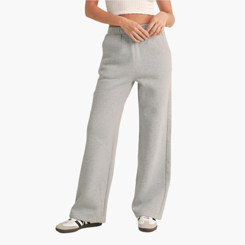 Cozy Fleece Wide Leg Sweatpants