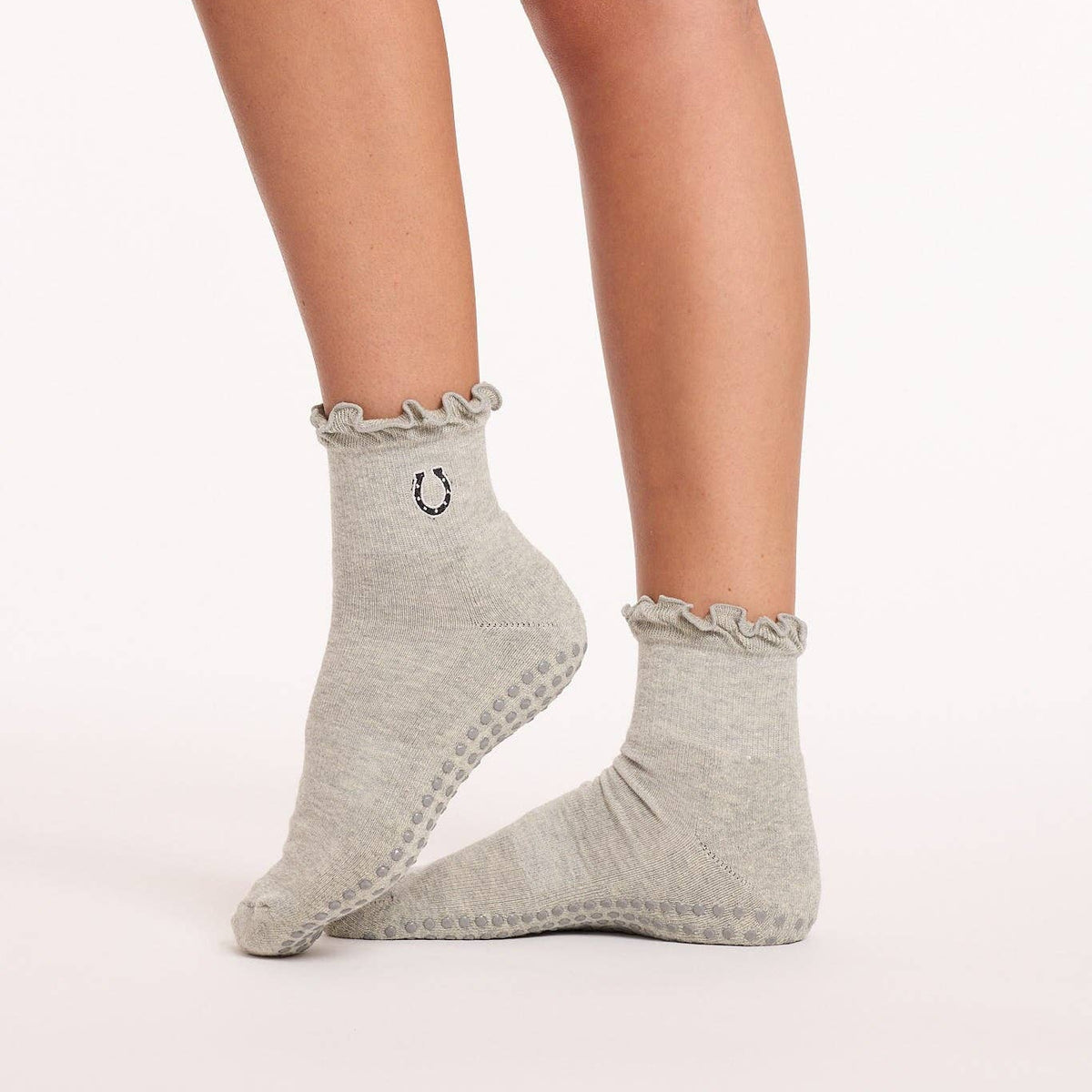 Lucky Horseshoe Grip Socks