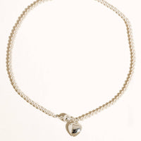 Gosse 18K Gold Vintage Pearl Heart Magnet Necklace
