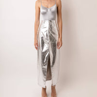 Lupe Metallic Maxi Skirt