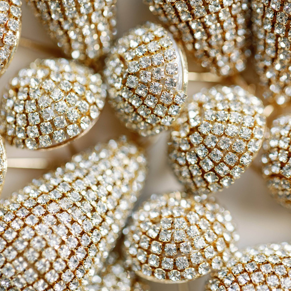 Rhinestone Wrapped Lido Drop Statement Earrings