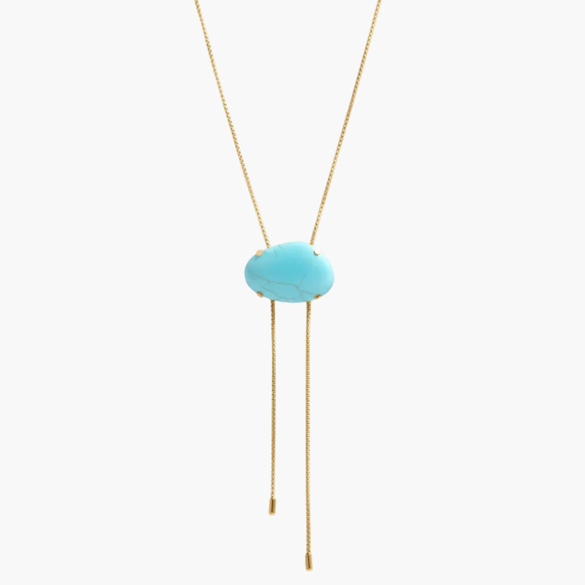 Turquoise Charm Bolo Necklace