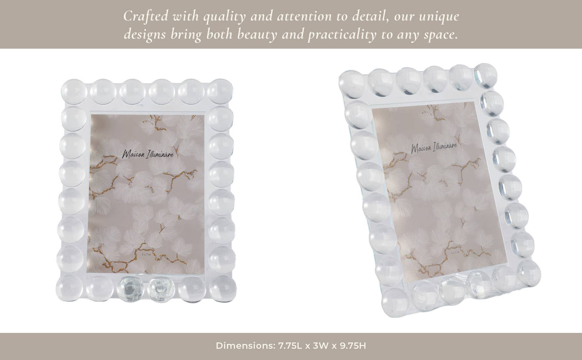 Crystal Bubble Spherical Border Photo Frame - 5x7 in.