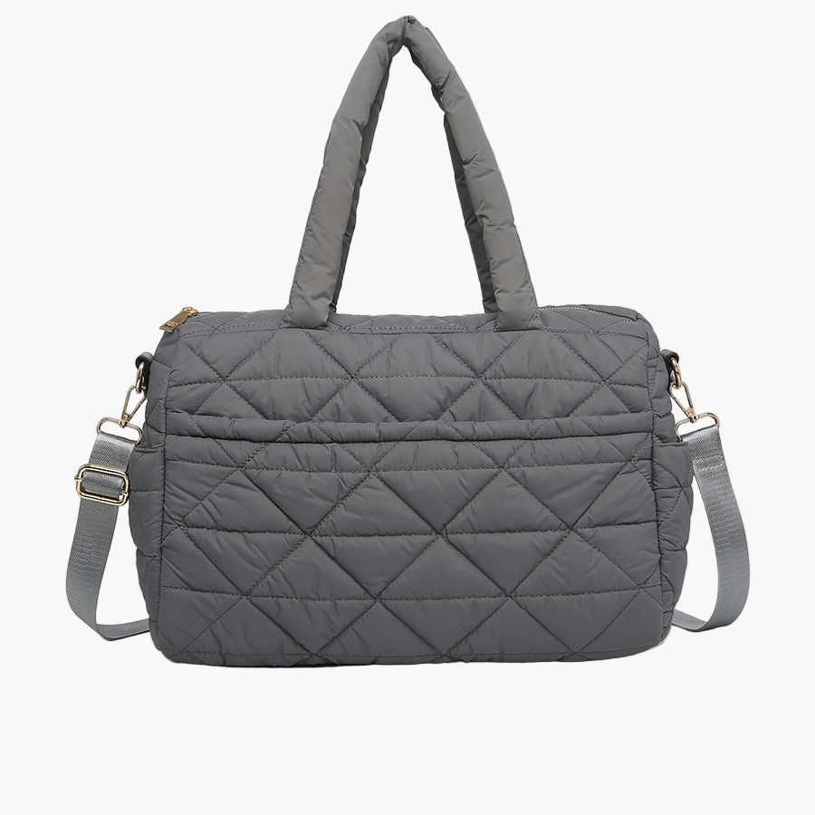 Billie Quilted Nylon Satchel