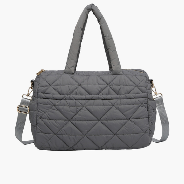 Billie Quilted Nylon Satchel