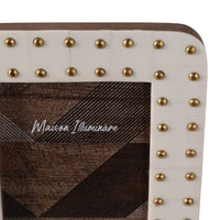 Ivory/Gold Resin Brass Dot Picture Frame - 4x6 in.