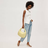 Butter Yellow Wendy Woven Shoulder Bag