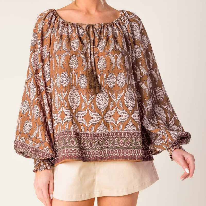 Paisley Printed Woven Blouse